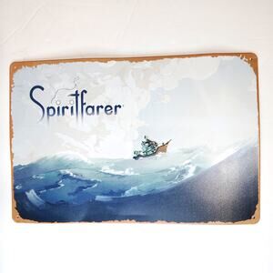 Spiritfarer Tin Sign 12×8 Pastel Boat Indie Game Art Metal Wall Decor